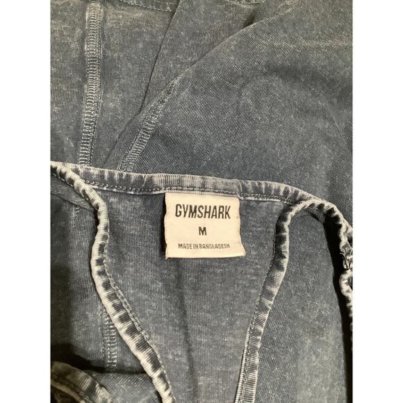 Gymshark Blue Heathered Distress Racerback Tank Top M Athleisure Streetwear Y2K - Picture 3 of 3